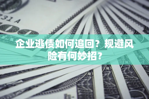 北京企业逃债如何追回？规避风险有何妙招？