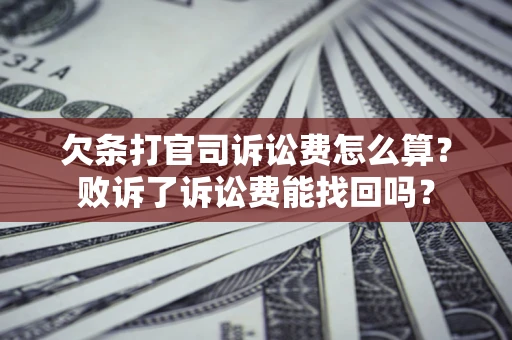 北京欠条打官司诉讼费怎么算？败诉了诉讼费能找回吗？