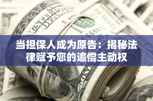 北京当担保人成为原告:揭秘法律赋予您的追偿主动权 北京当担保人成为原告:揭秘法律赋予您的追偿主动权