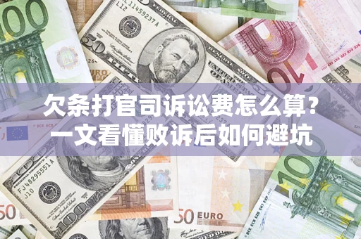 北京欠条打官司诉讼费怎么算？一文看懂败诉后如何避坑