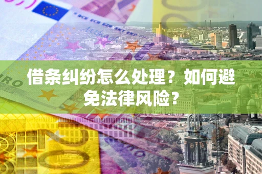 北京借条纠纷怎么处理？如何避免法律风险？